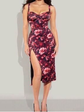 NWT TA3 seamed Lushy Midi Dress Waist-Snatching Corset 🔥